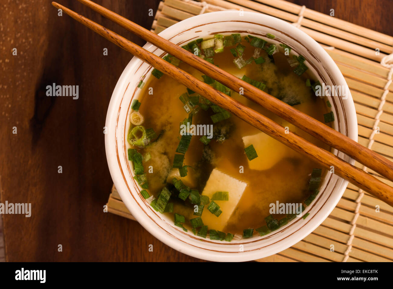 Japanese miso soup Stock Photo