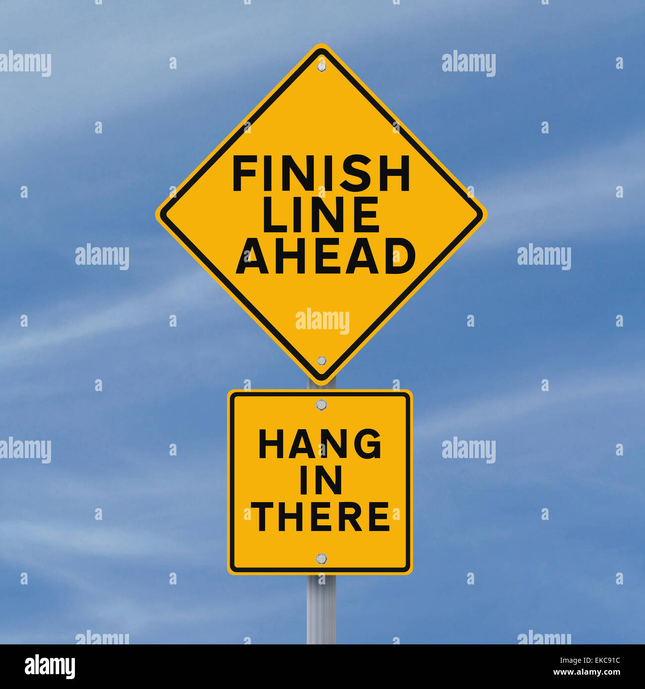 Finish Line Ahead Stock Photo