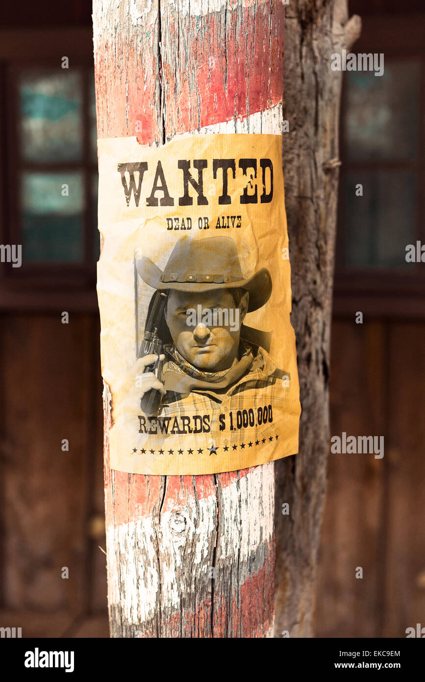 wanted far west Stock Photo