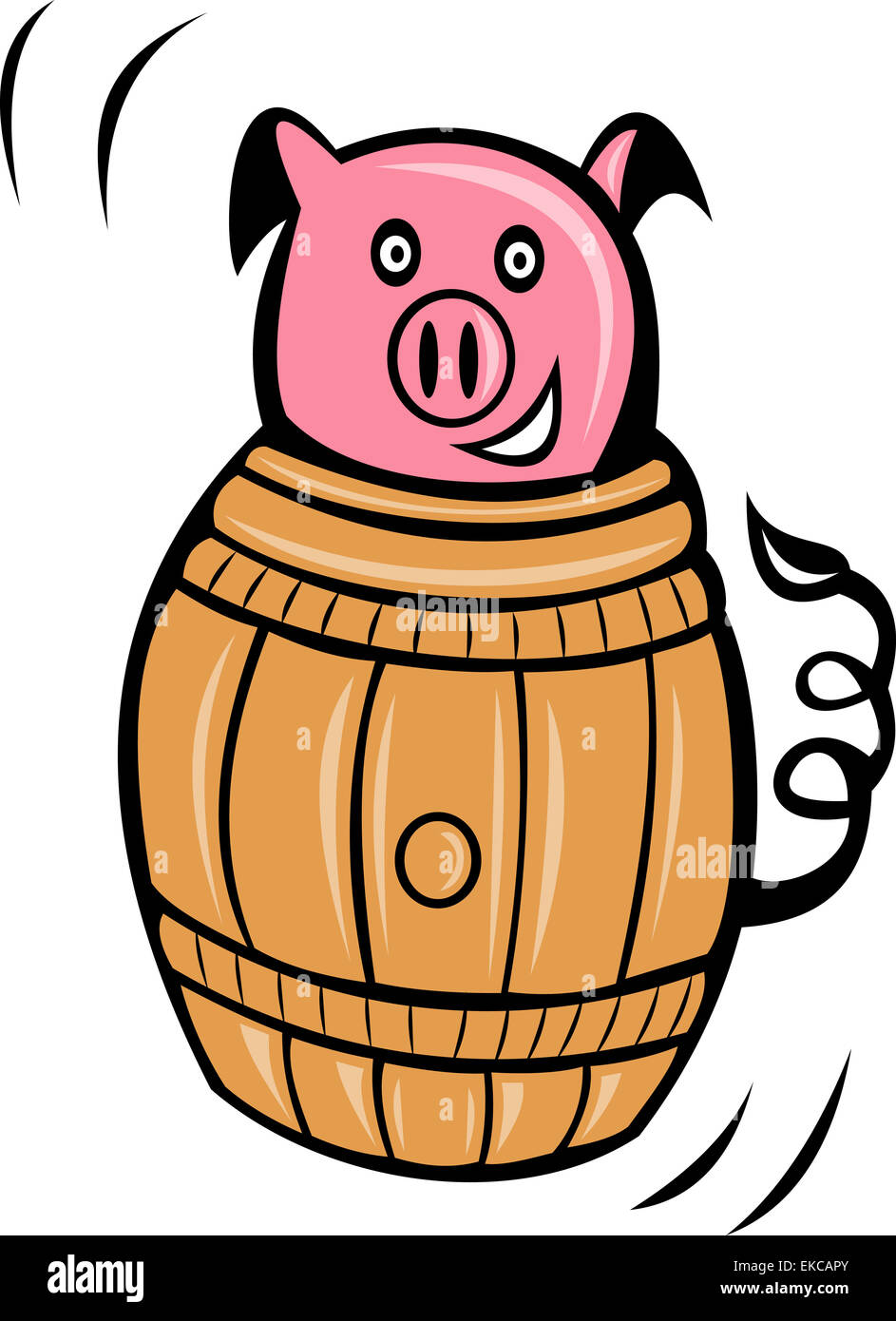 pig pork stuck in barrel Stock Photo Alamy