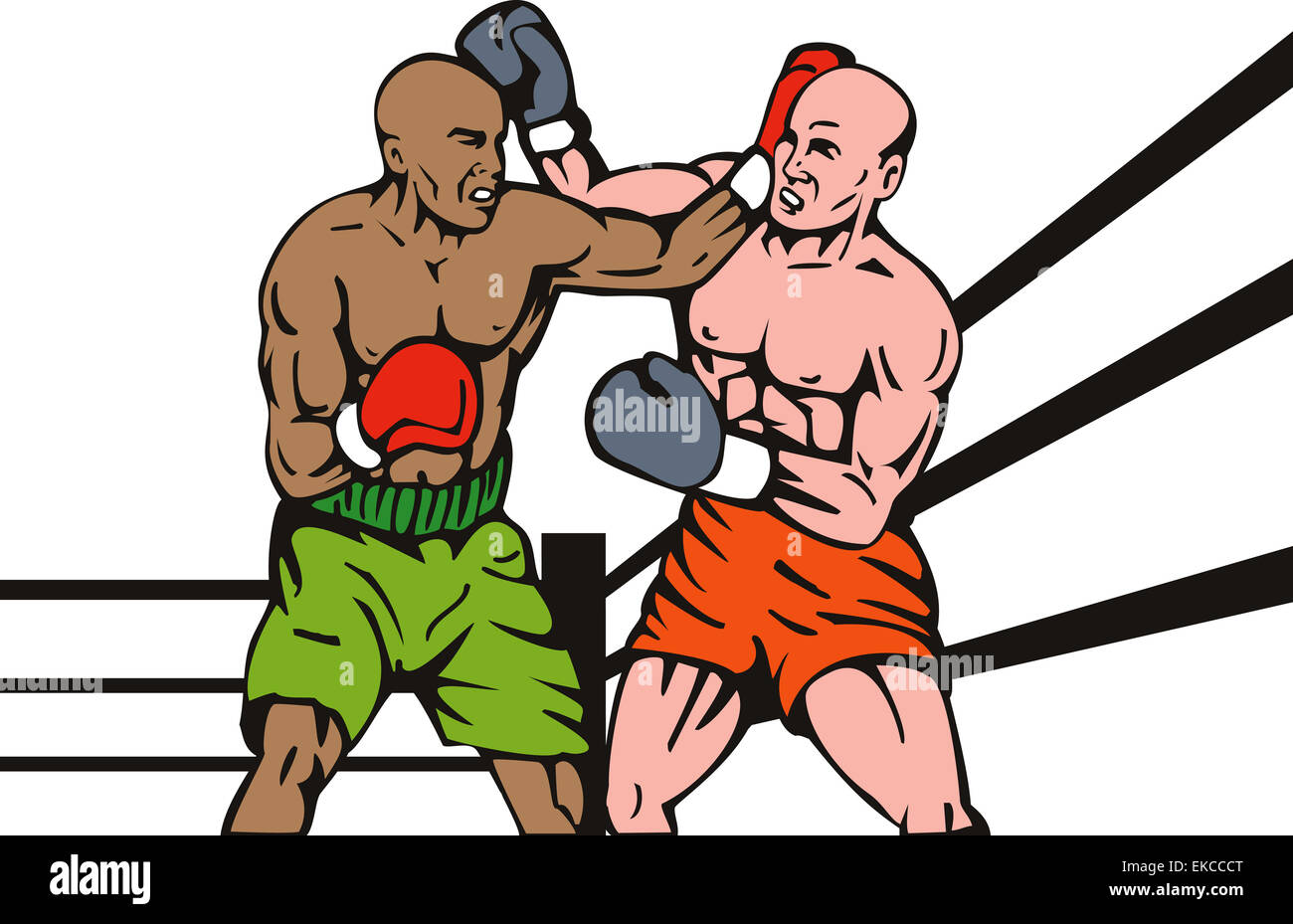 boxer connecting knockout punch Stock Photo Alamy