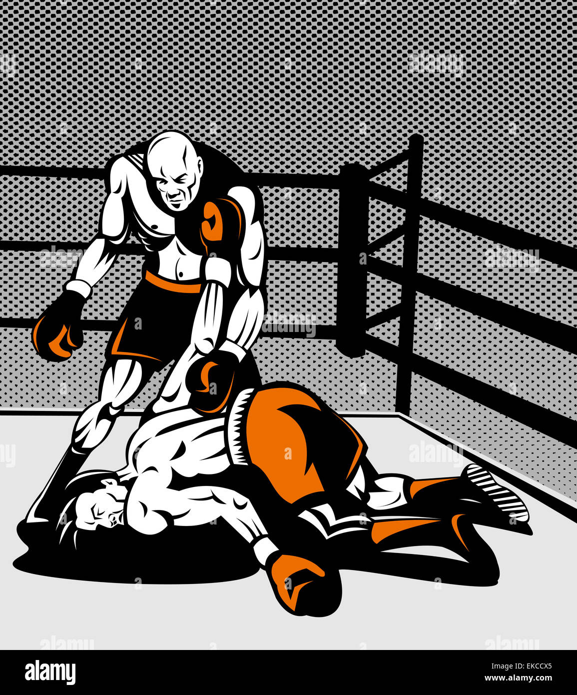 boxer connecting knockout punch Stock Photo Alamy