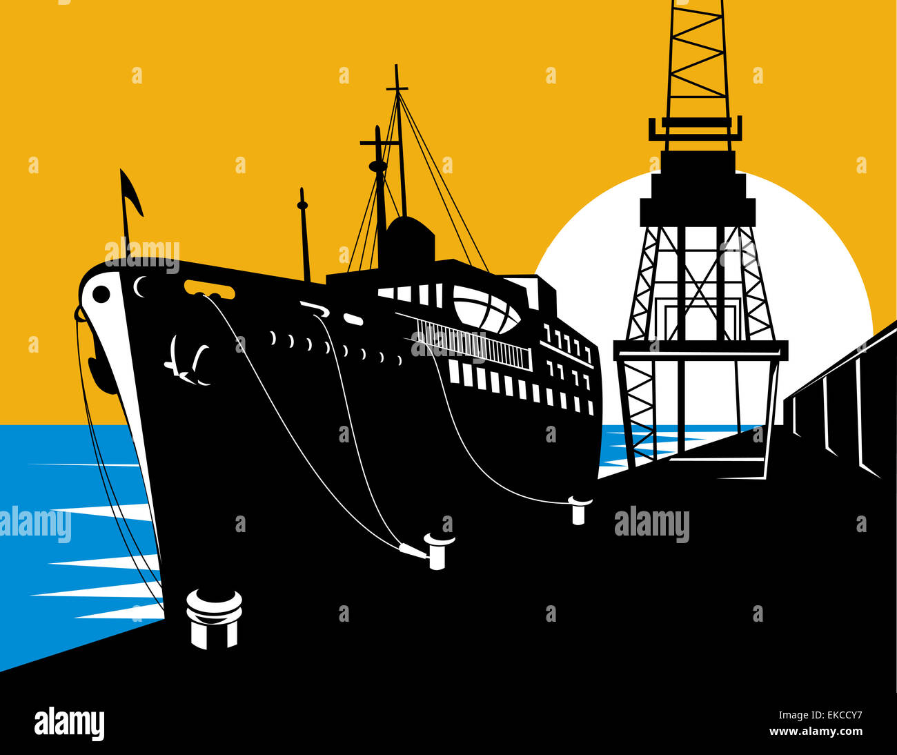 passenger cargo ship docking Stock Photo Alamy