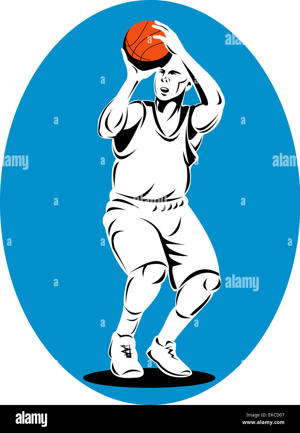basketball player shooting ball Stock Photo - Alamy