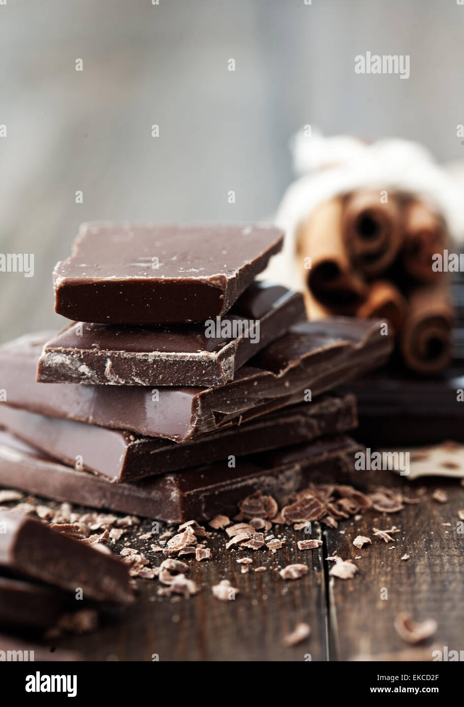 Chocolate and cinnamon Stock Photo Alamy