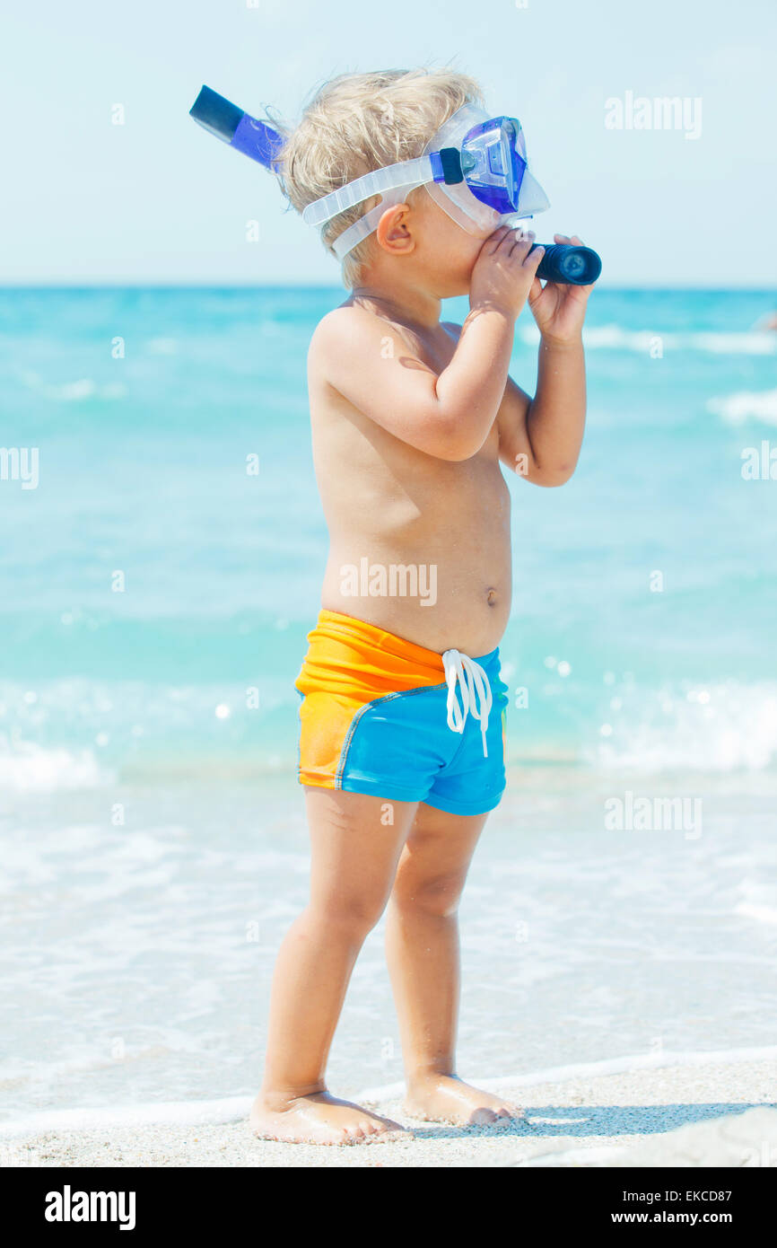 A cute boy with mask Stock Photo Alamy