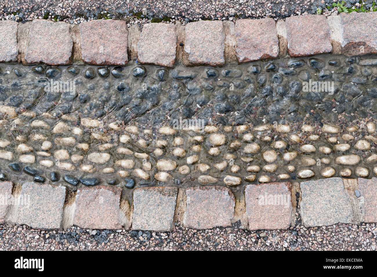 Detail of the Rill, a long undulating channel of water that flows down ...