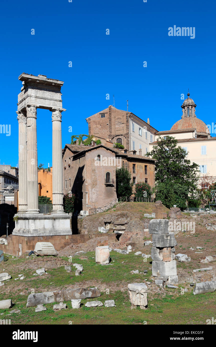 Italy Rome Templo de Apolo Sosiano Stock Photo