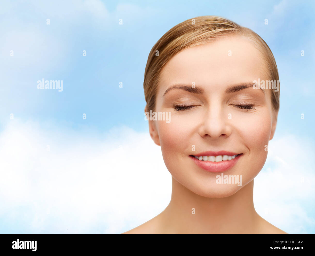 face of beautiful woman with closed eyes Stock Photo - Alamy