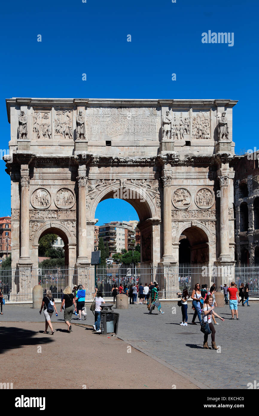 Italy Rome Arco di Costantino Arch of Constantine Stock Photo