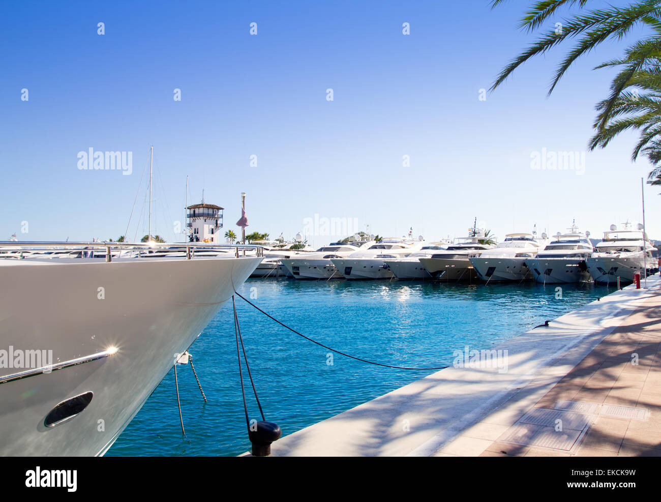 Calvia Puerto Portals Nous luxury yachts in Majorca Stock Photo Alamy