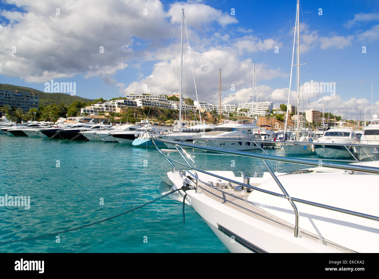 Calvia Puerto Portals Nous luxury yachts in Majorca Stock Photo Alamy