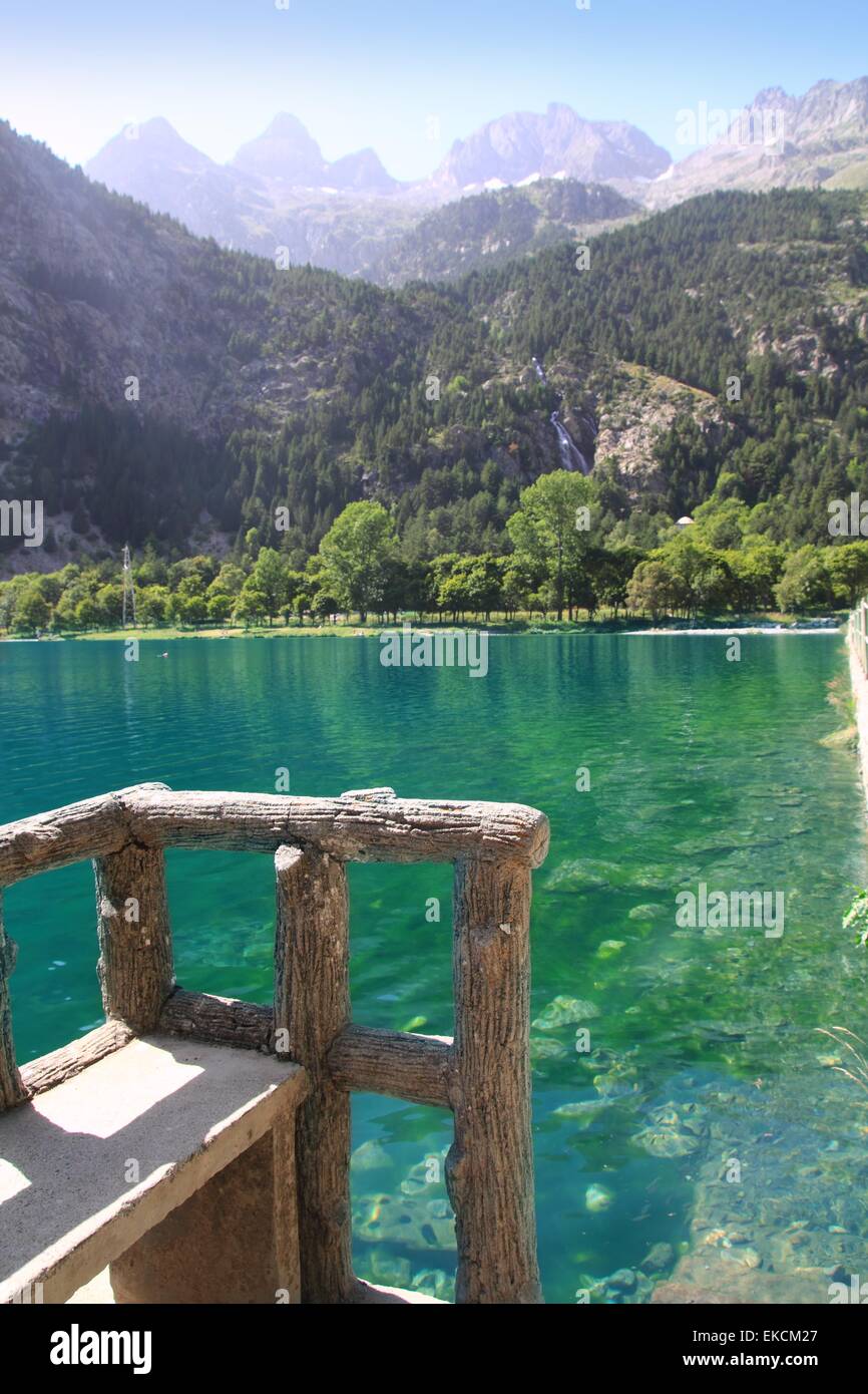Panticosa balneary lake Pyrenees Huesca Stock Photo