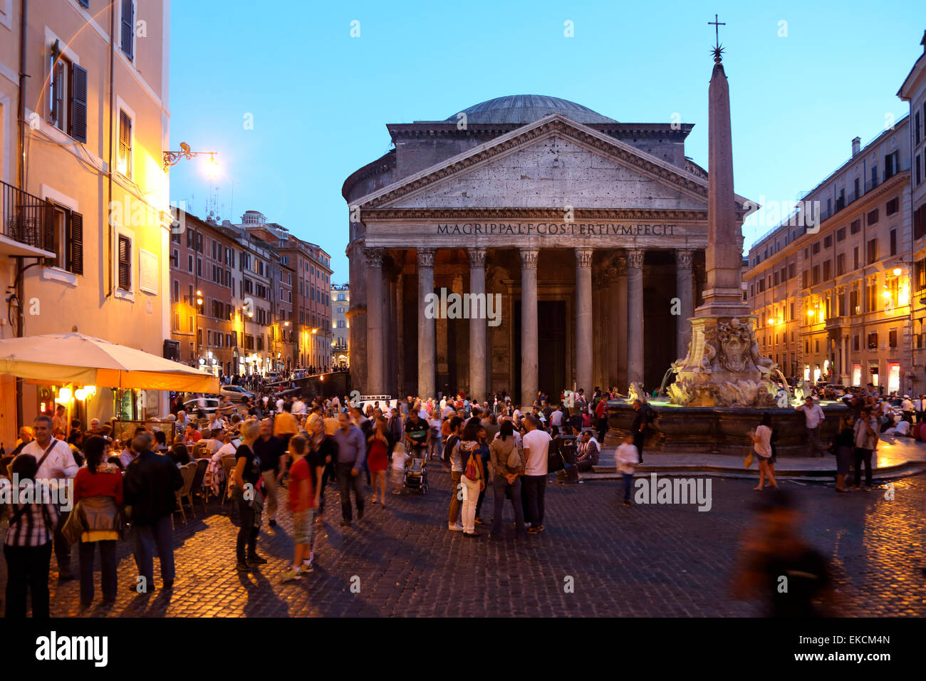 Italy Rome Piazza della Rotonda Pantheon Stock Photo