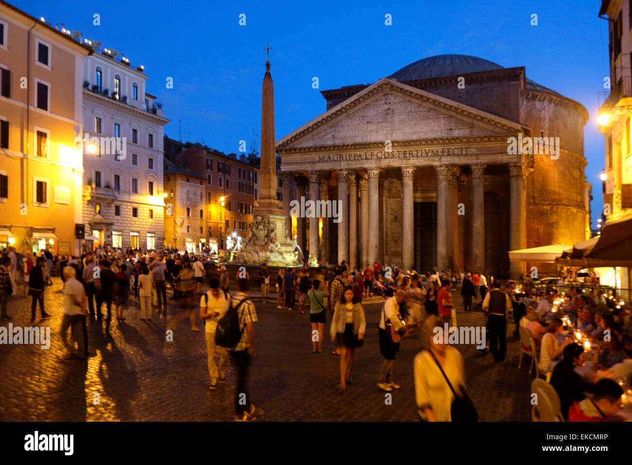 Italy Rome Piazza della Rotonda Pantheon Stock Photo