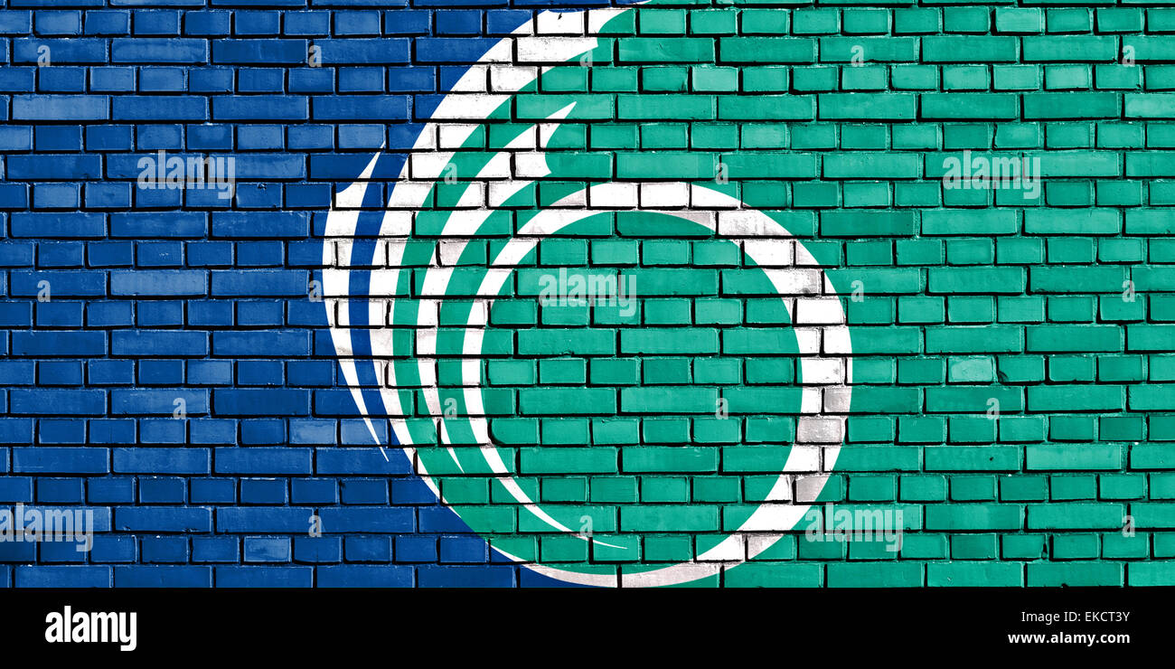 flag of Ottawa painted on brick wall Stock Photo Alamy