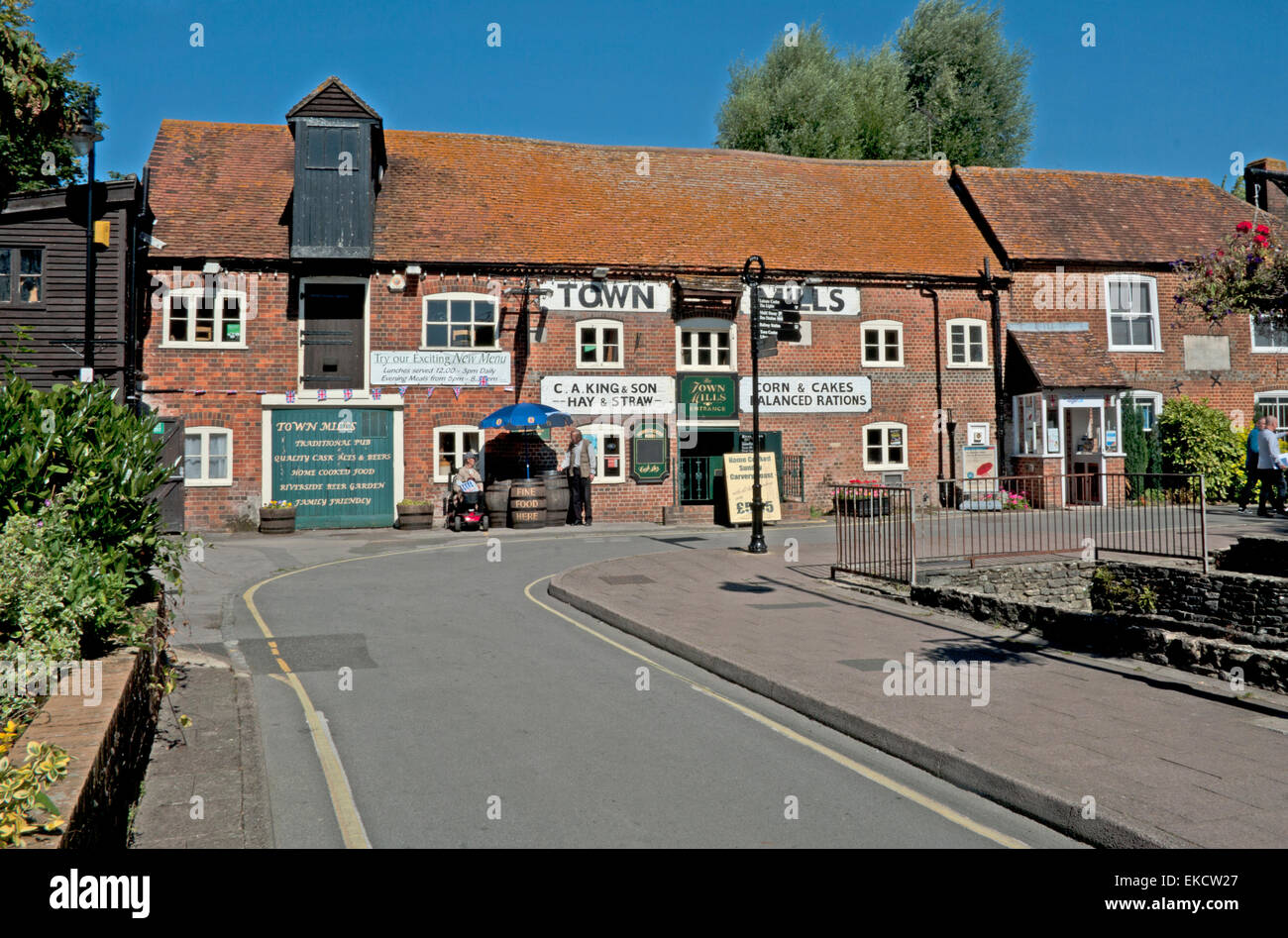 Town Mills Pub and Restaurant Andover Hampshire Stock Photo