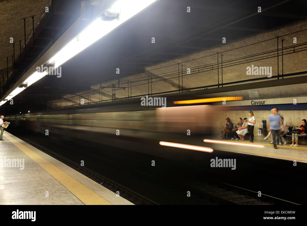 Italy Rome Metro Station Stock Photo