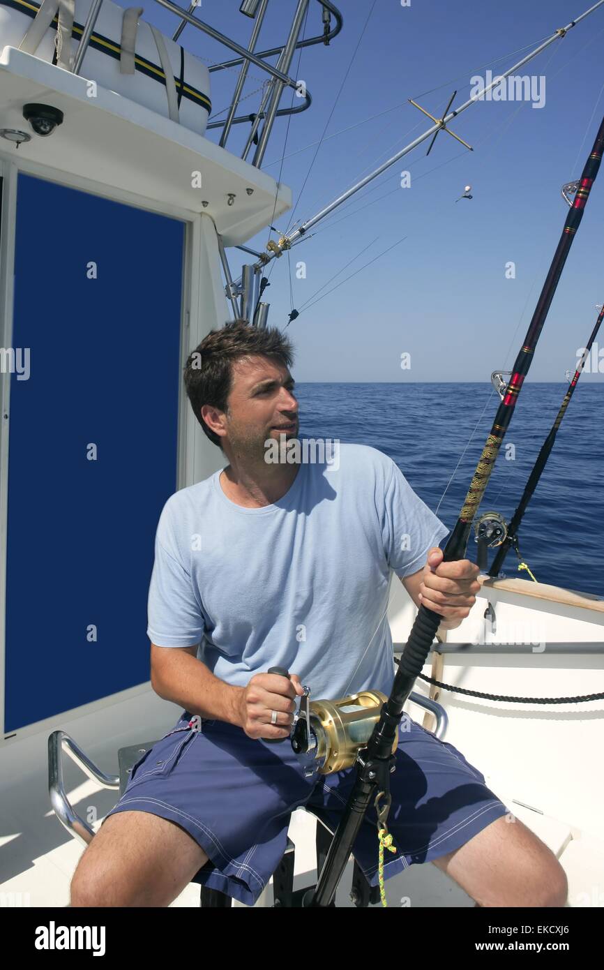 Fishing rod rods big game fishing ocean sea tropical hi-res stock