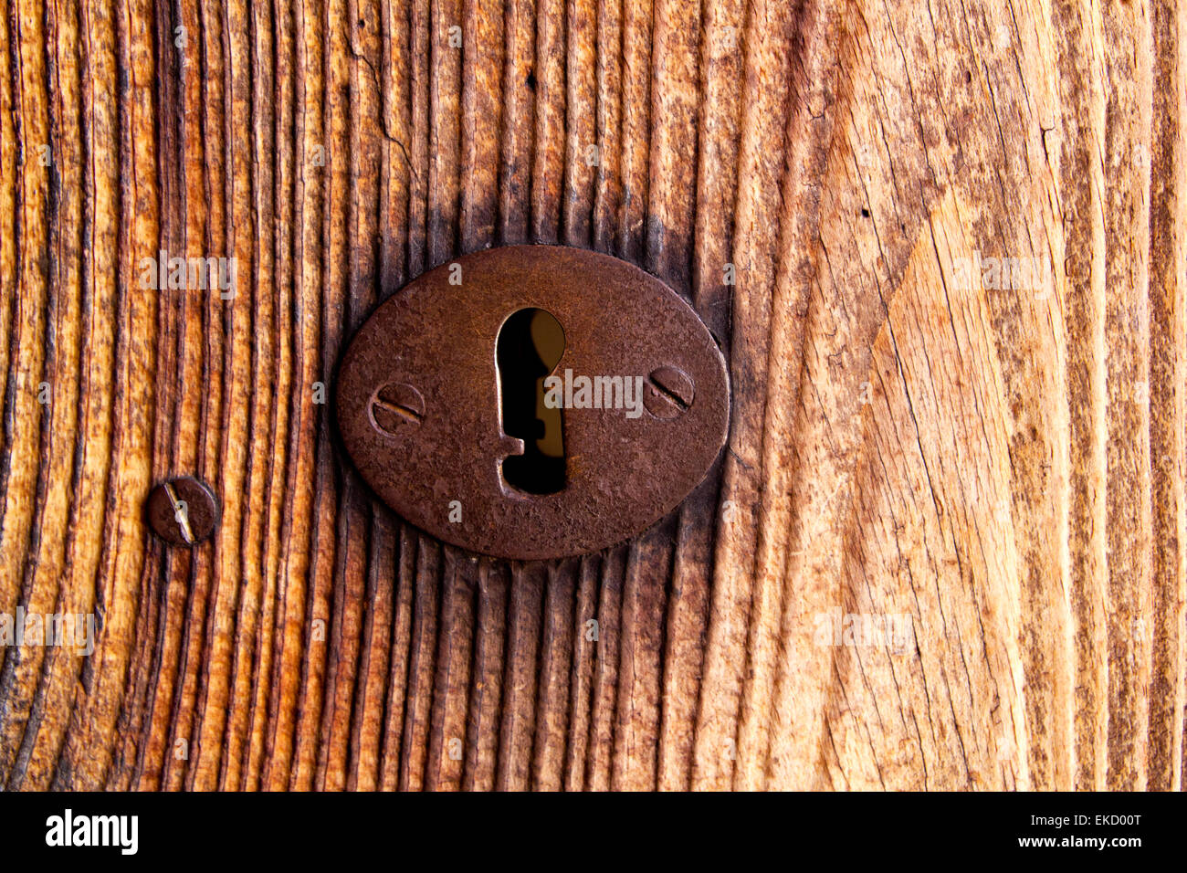 traditional rusted iron key hole Stock Photo Alamy