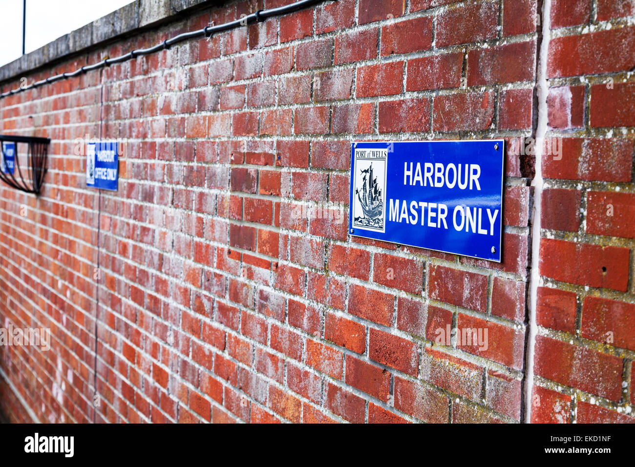 Harbour master only sign car parking reserve reserving Wells next the