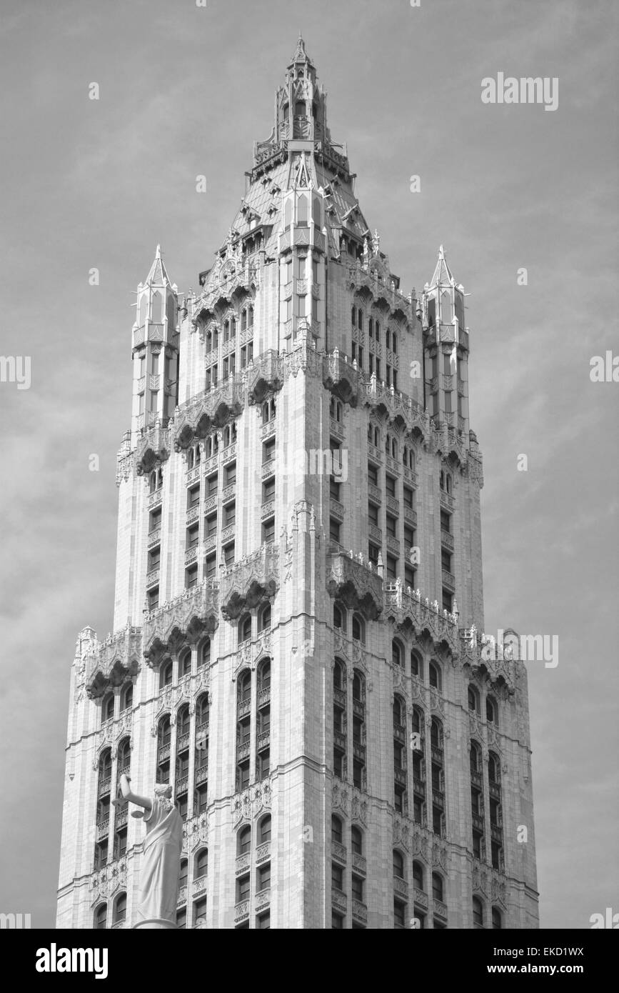 Top of the Woolworth Building in New York City. Stock Photo