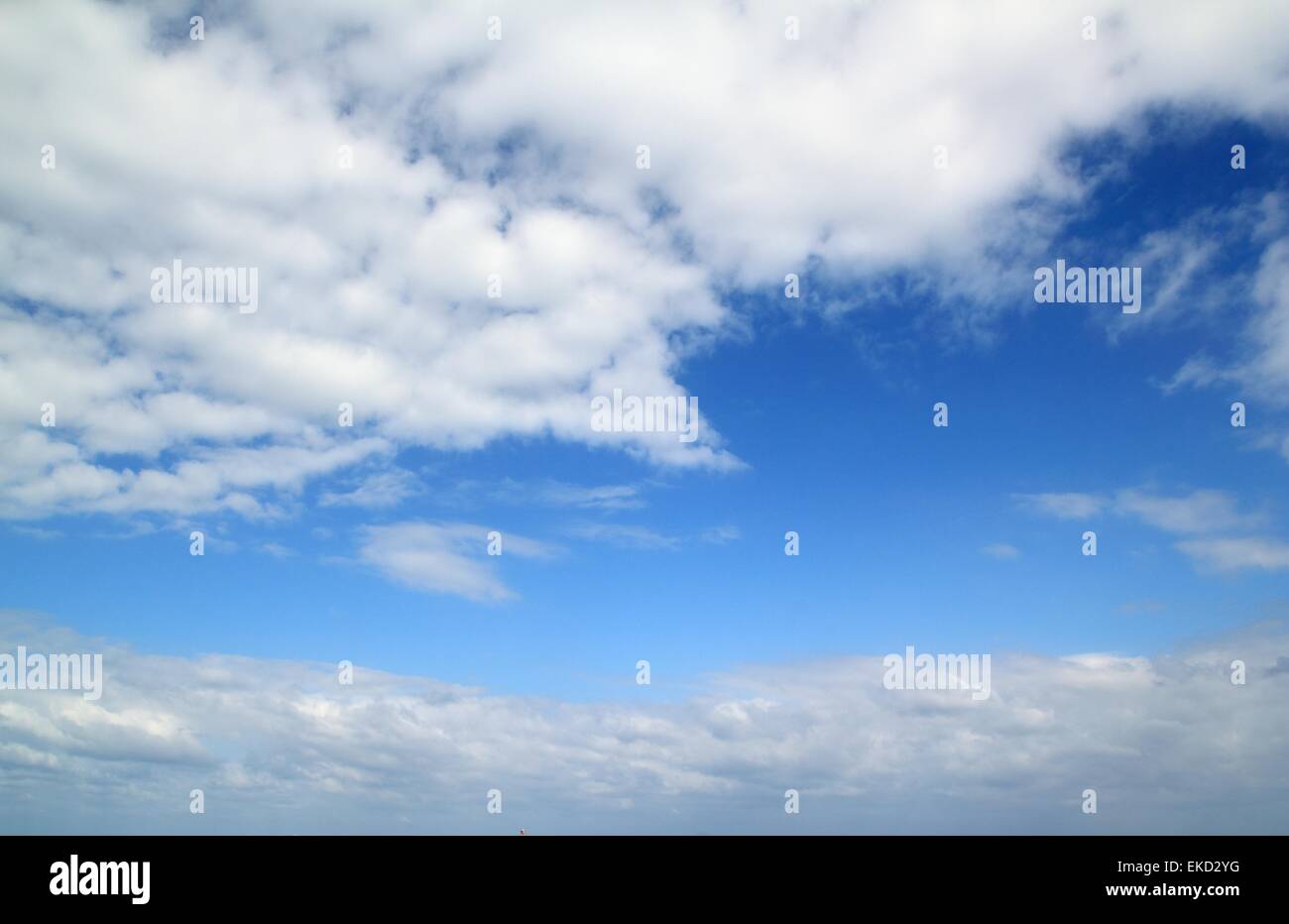 blue beautiful sky sunny day and white clouds Stock Photo - Alamy