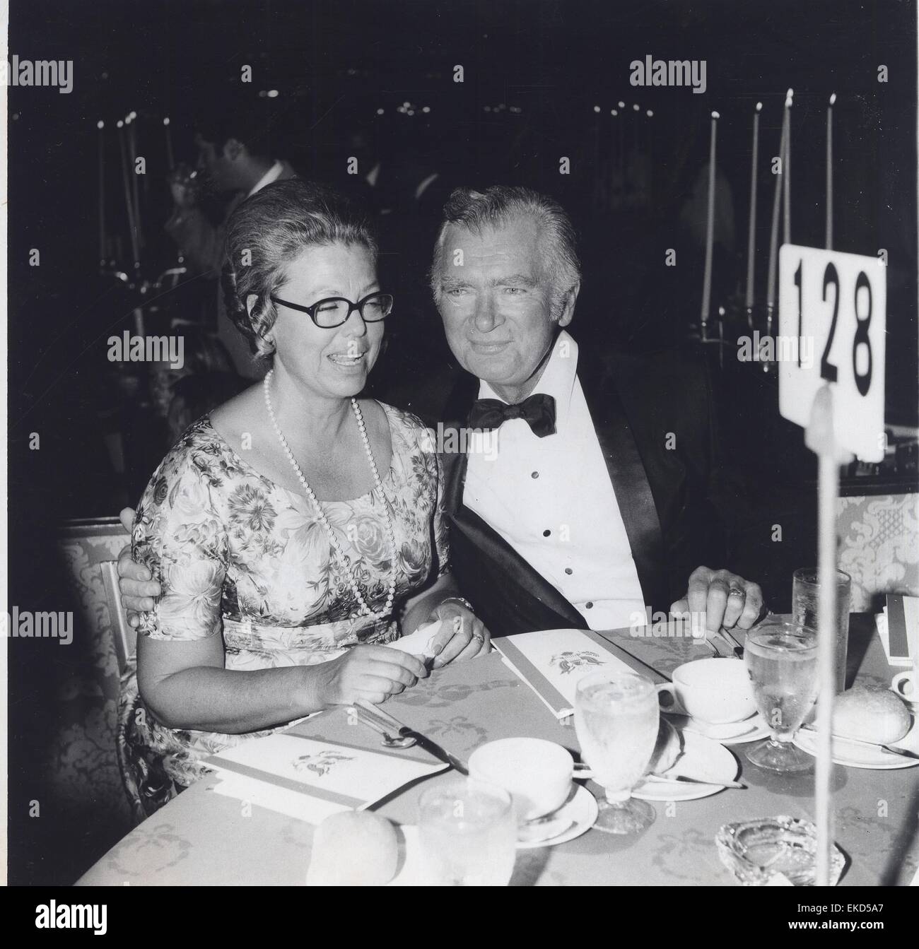 BUDDY EBSEN with wife at Dinner Fox George Murphy, Hilton Hotel ...
