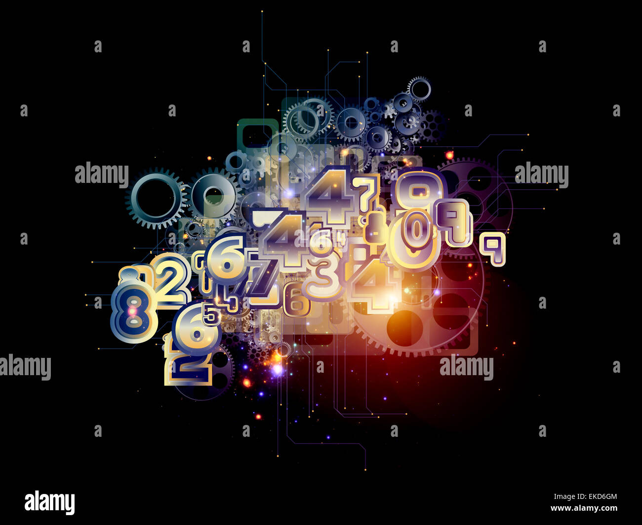 Gears of computing Stock Photo - Alamy