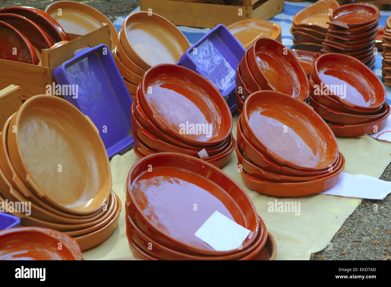 Clay pottery shop market traditional handcraft Stock Photo Alamy