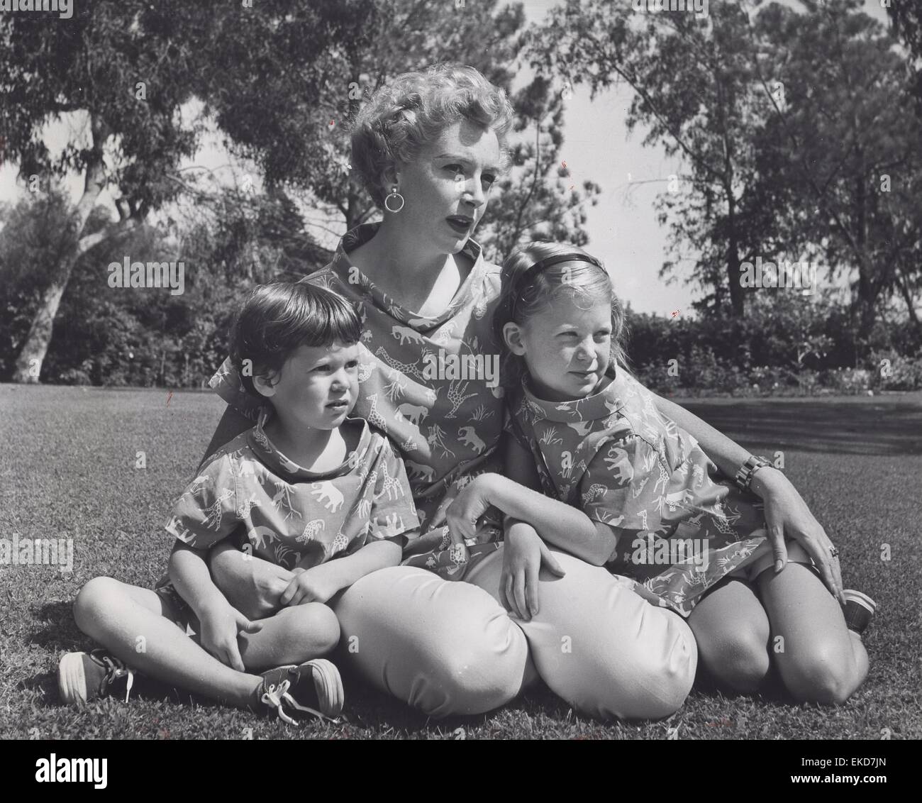 DEBORAH KERR with daughters Melanie Jane and Francesca Ann.Supplied by