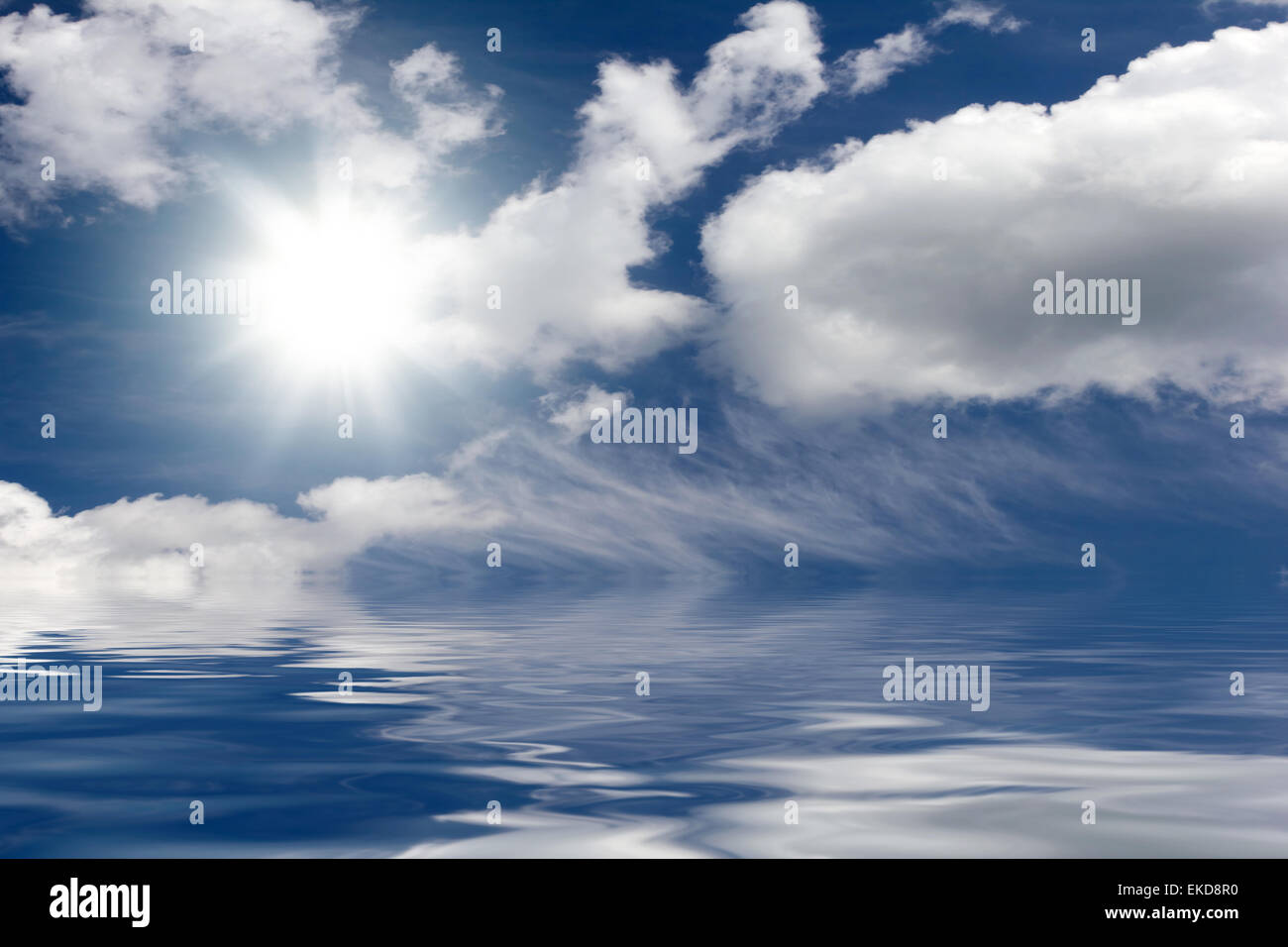 Cloudy sky over the sea Stock Photo - Alamy
