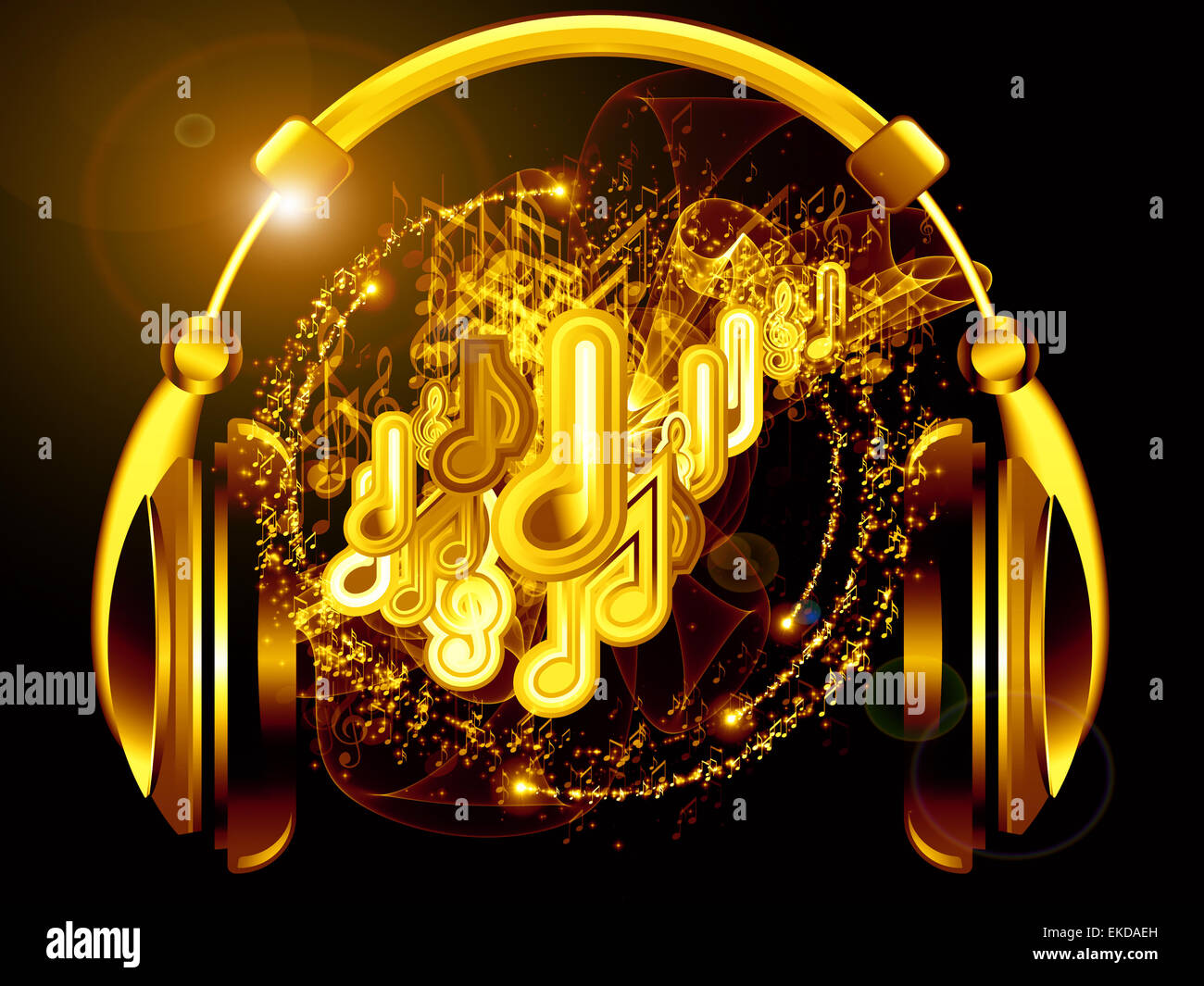 Headphones of music Stock Photo Alamy