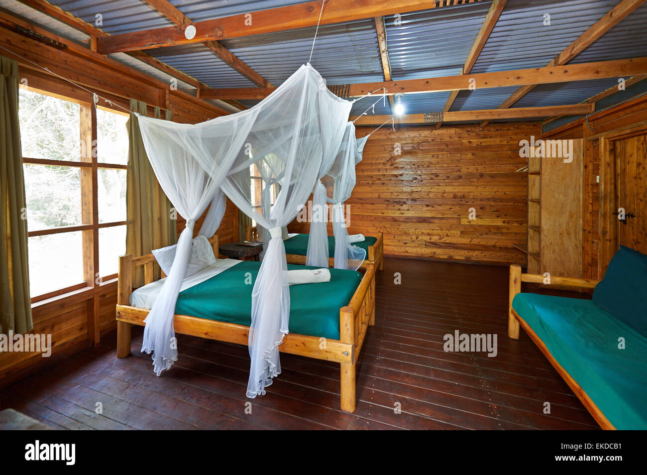 room of Budongo Eco Lodge, Murchison Falls National Park, Uganda, Africa Stock Photo