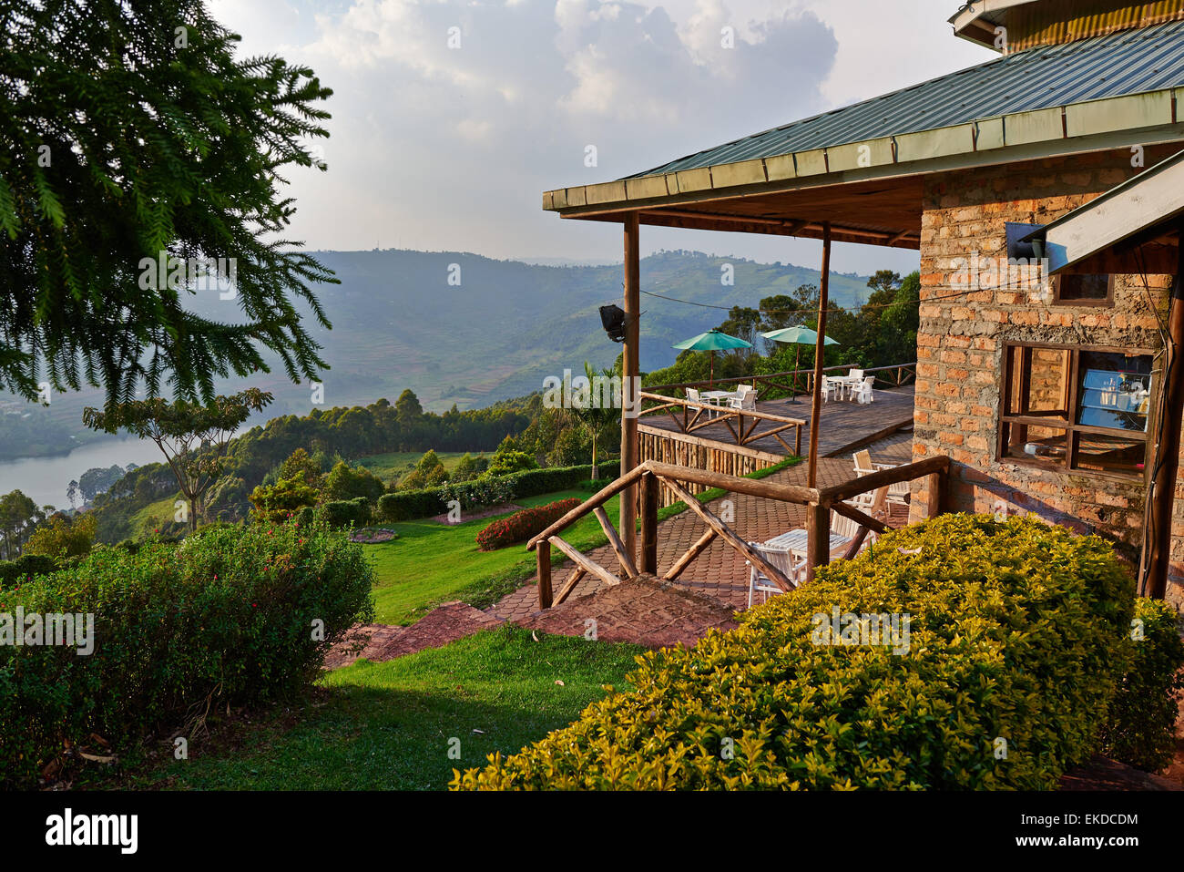 Arcadia Lodge Lake Bunyonyi, Uganda, Africa Stock Photo
