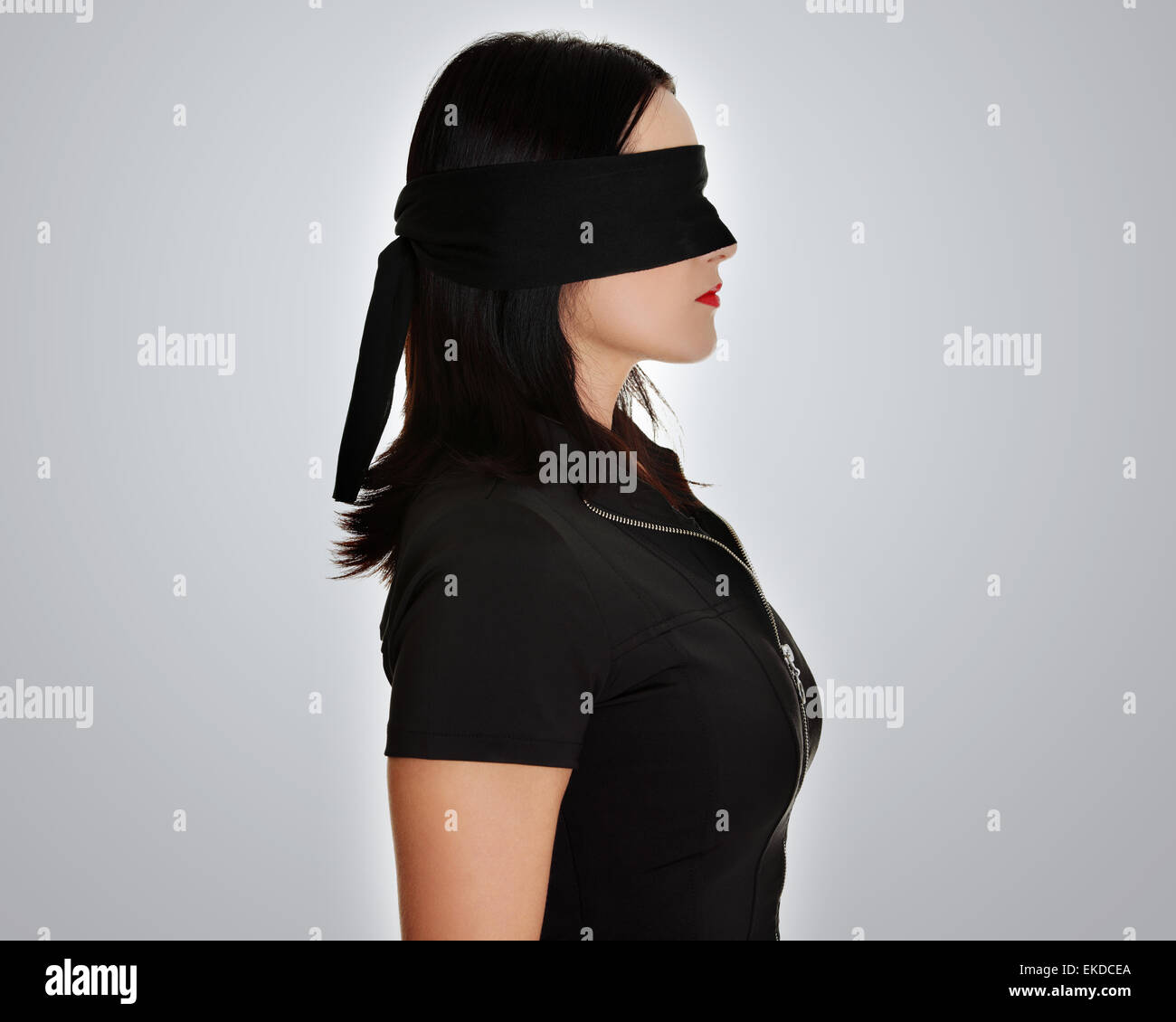 Black woman blindfolded: hostage concept, Stock Video