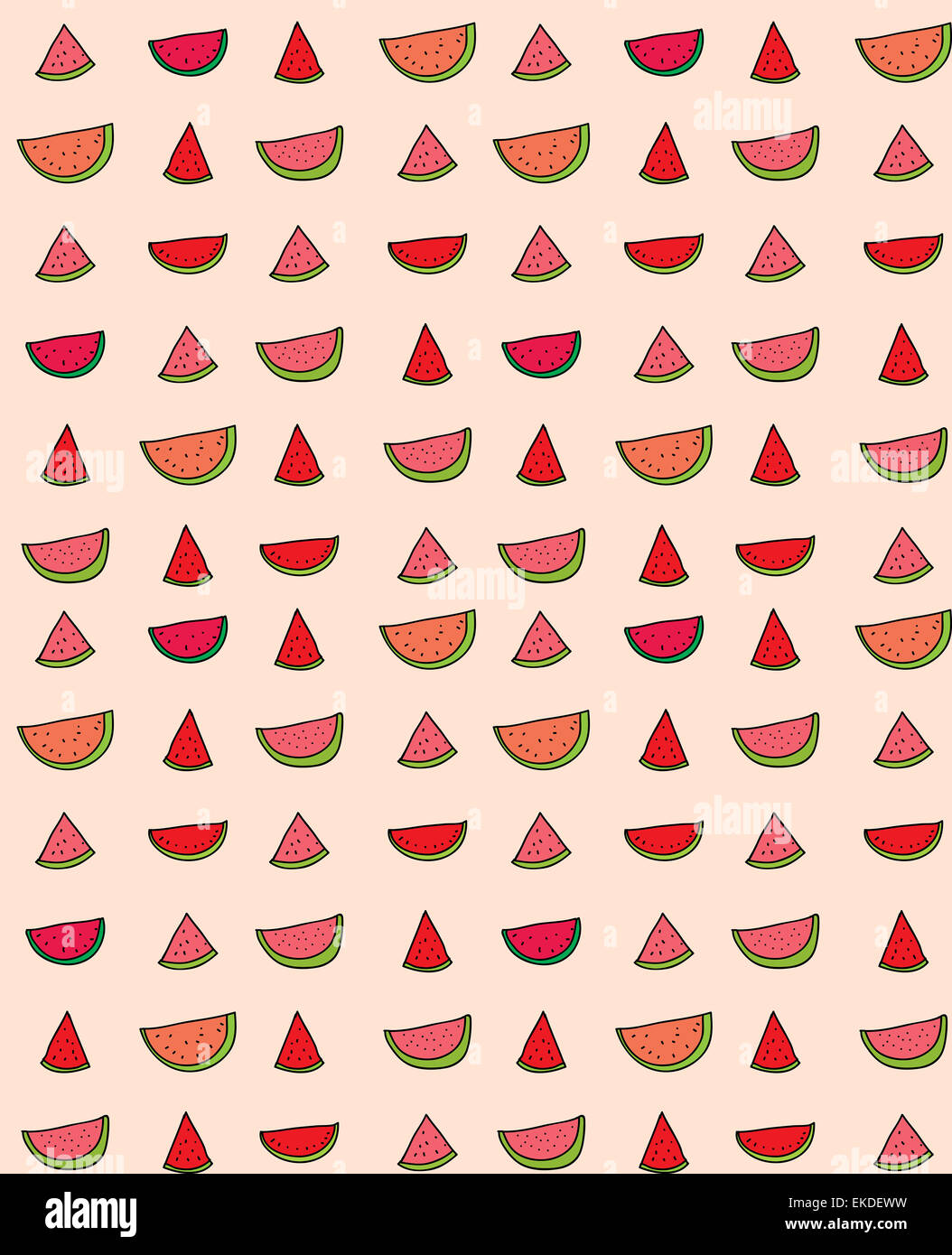 Vector seamless pattern of slices watermelon Stock Photo - Alamy