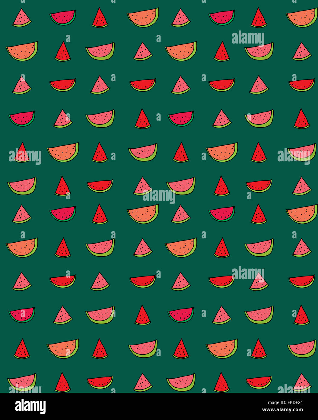 Vector seamless pattern of slices watermelon Stock Photo - Alamy
