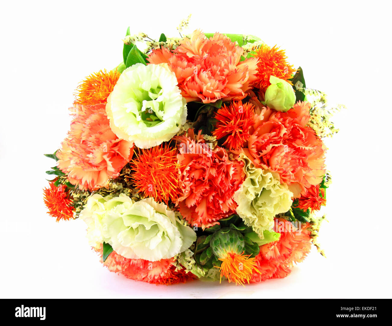 colorful spring flowers bouquet on white background Stock Photo - Alamy