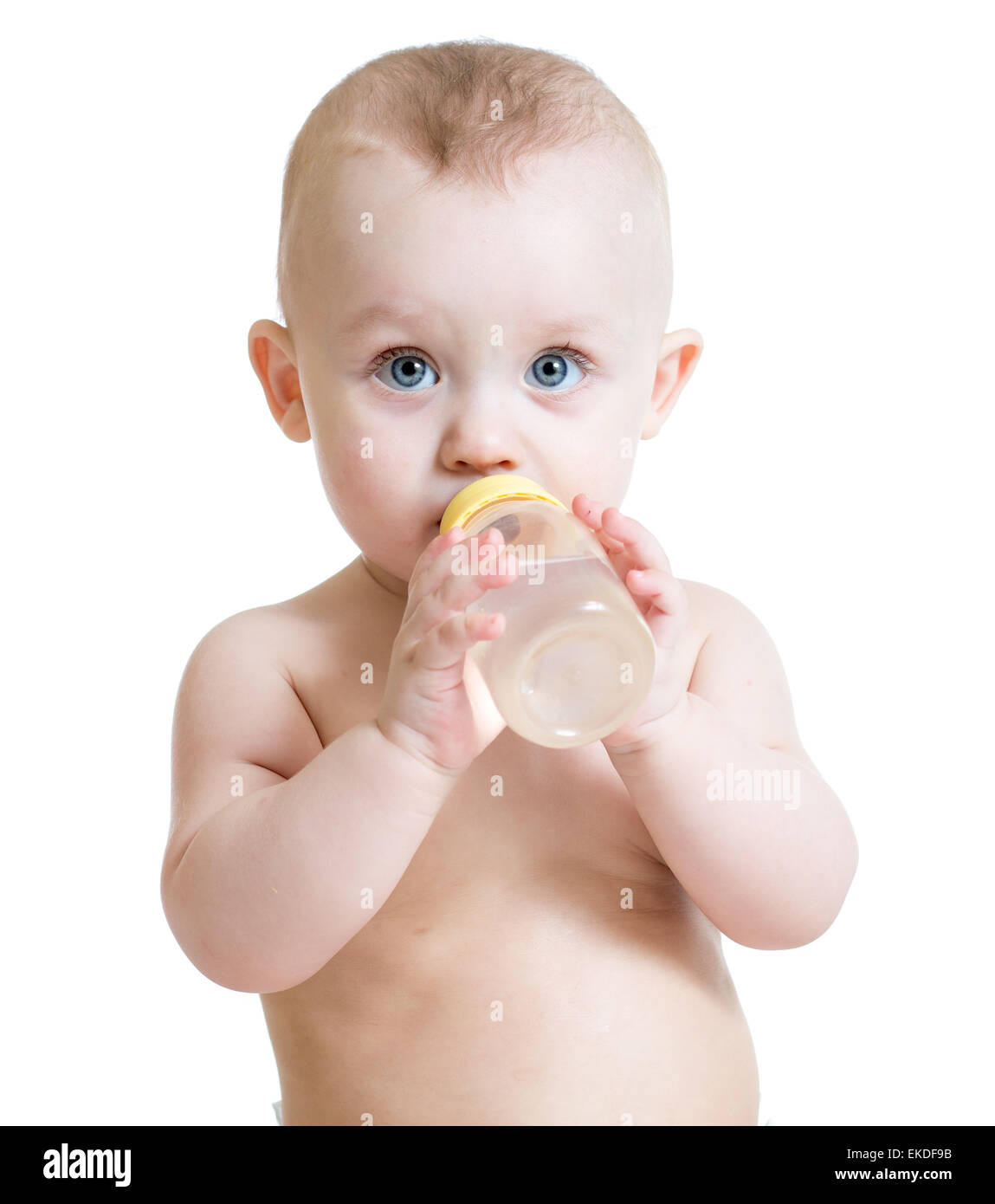 baby drinks from bottle Stock Photo Alamy