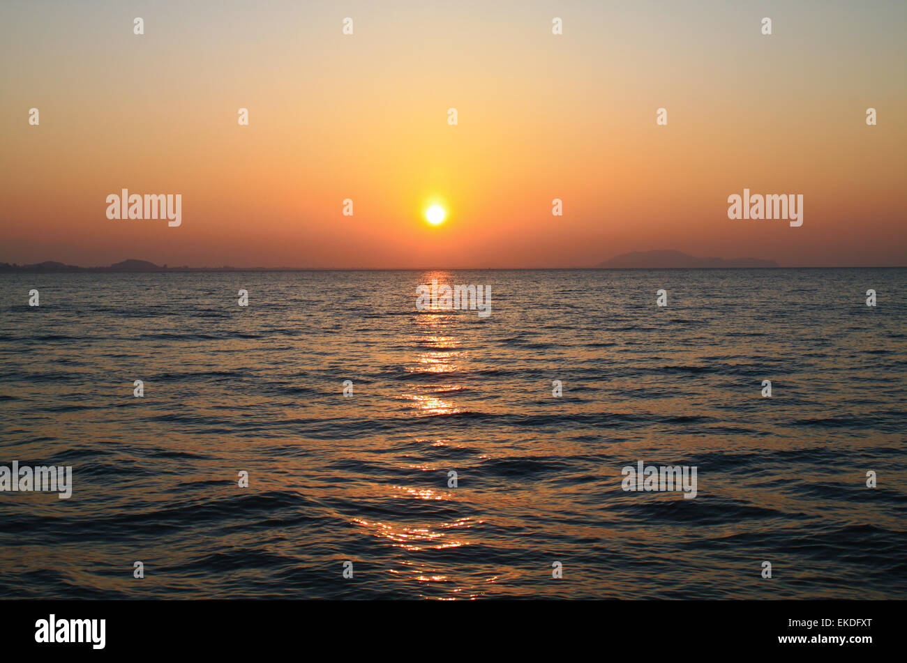 Beautiful sunrise over the sea Stock Photo - Alamy
