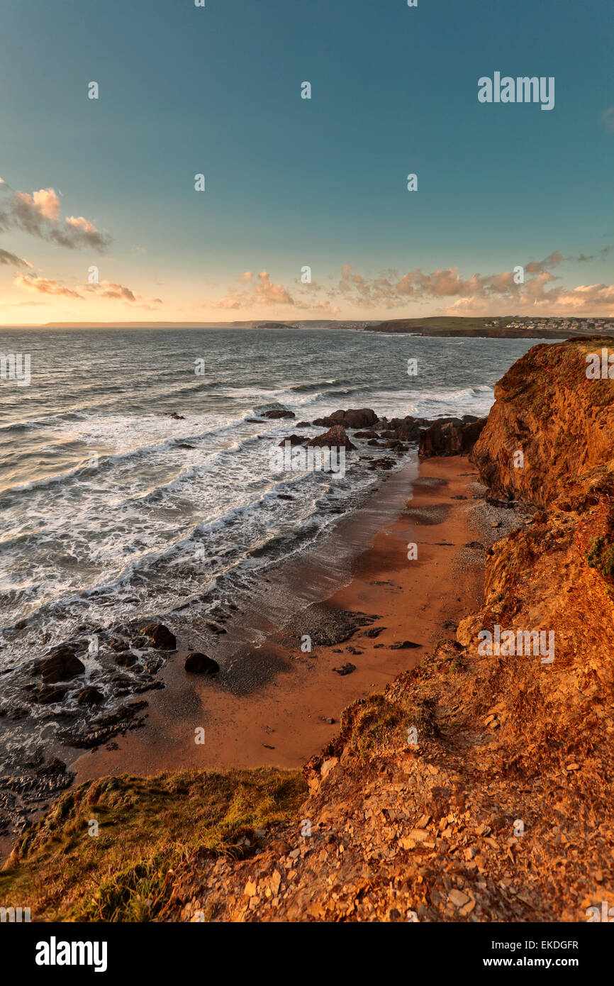 Hope Cove Sunset Stock Photo Alamy