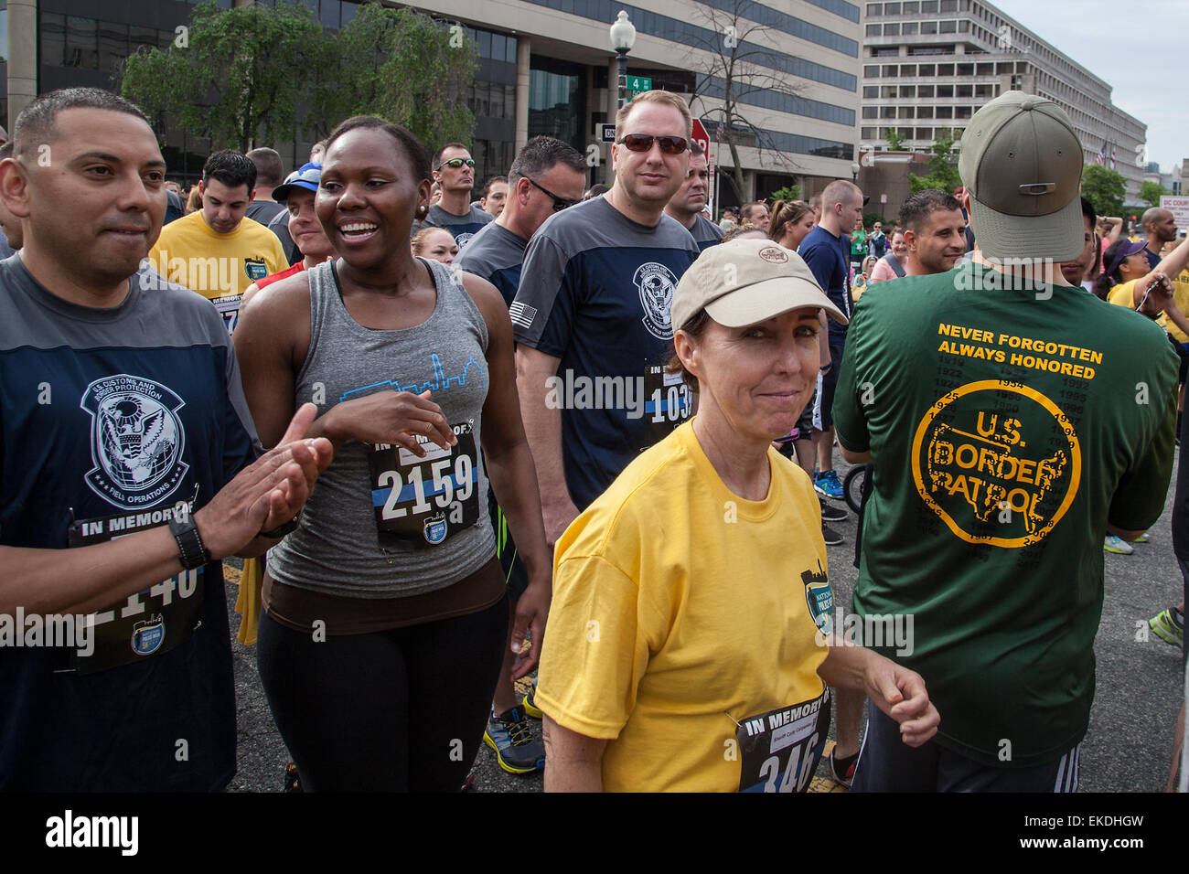 041014: Washington, DC: The 2014 Police Week 5k was held on May 10th. A very large group from CBP ran this year inclulding: CBP Acting Deputy Commissioner Kevin McAleenan and Border Patrol Chief Michael Fisher.   Josh Denmark Stock Photo