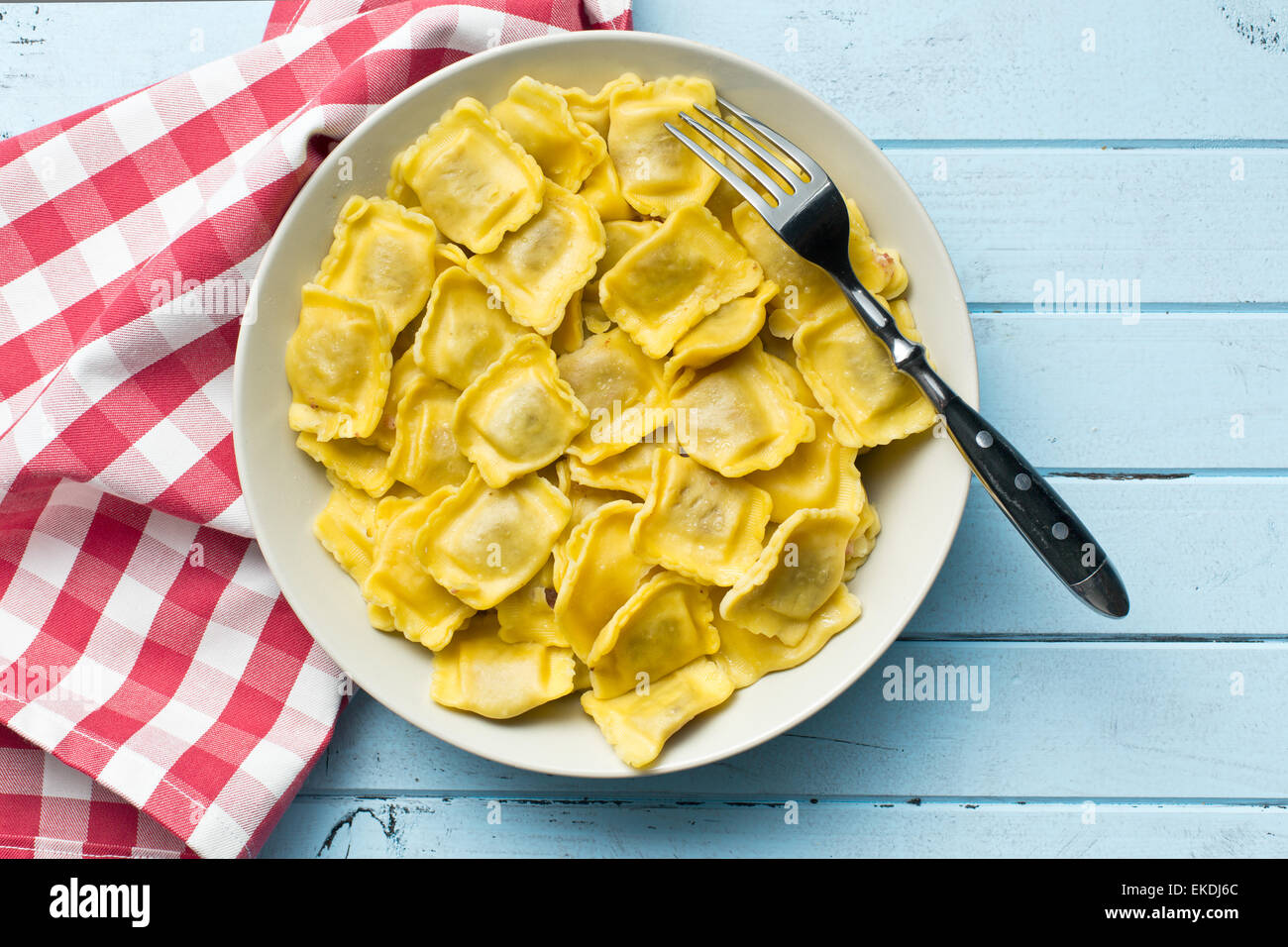 the cooked ravioli on a plate Stock Photo - Alamy