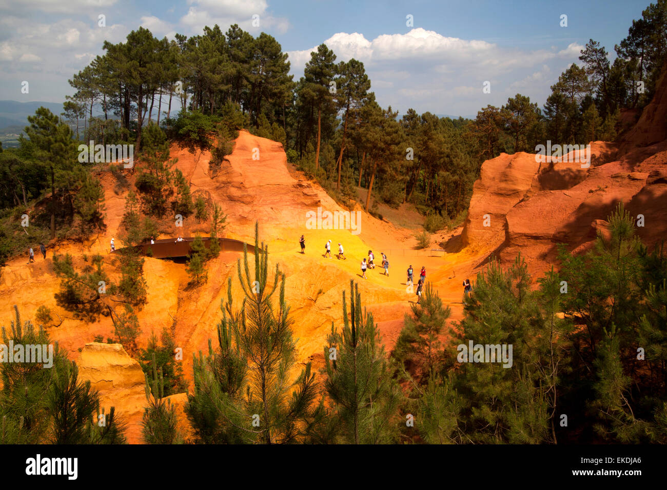 Ochre rocks. Roussillon, France. Stock Photo