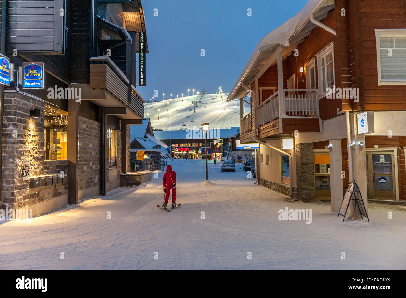 Skiing village levi finland lapland hi-res stock photography and images -  Alamy