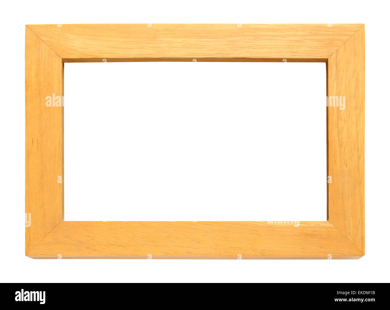 Wooden photo frame isolated on white background Stock Photo - Alamy