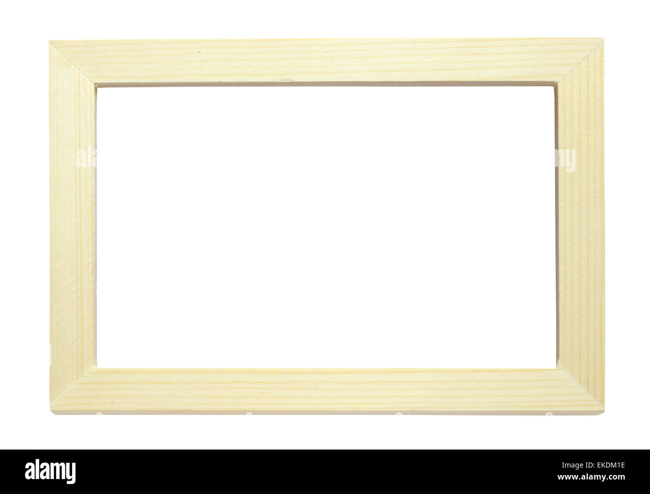 Wooden photo frame isolated on white background Stock Photo - Alamy