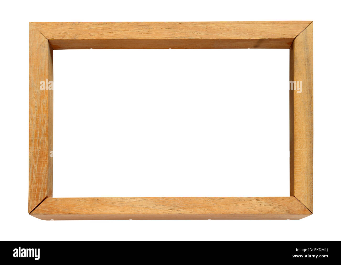 Wooden photo frame isolated on white background Stock Photo - Alamy