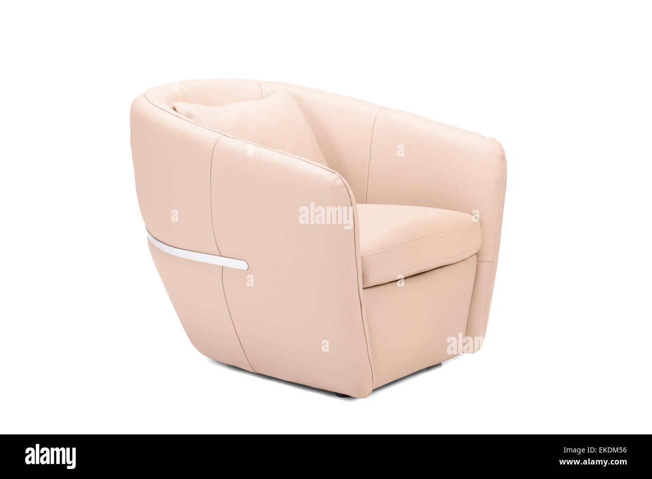 modern leather armchair isolated on white background Stock Photo